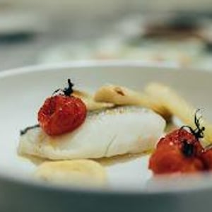 Cod, Leeks, Cherry Tomatoes And Roasted Garlic Mayonnaise - ita Madrid - 794947
