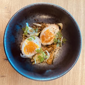 L’Oeuf Mollet Façon Tamago, Purée De Chou-Fleur & Tahini, Kimchi, Furikaké - Brume - 626957