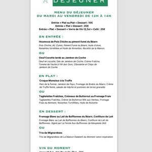 Menu Dejeuner 9/10-30/10 - Les Quatre Pépins - 809669