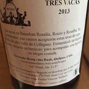 Tres Vacas 13 - Domaine Beauthorey - Christophe Beau