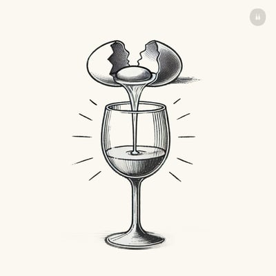 I don’t want eggs in my wine!
