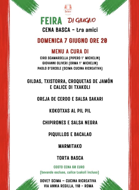 FEIRA DI GIUGNO CENA BASCA