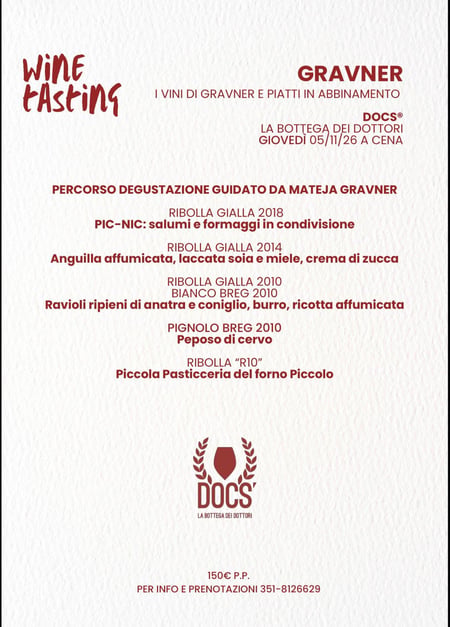 GRAVNER , CENA E DEGUSTAZIONE