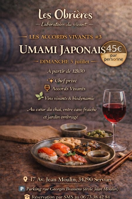 LES ACCORDS VIVANT #3 : UMAMI JAPONAIS & Vin Nature