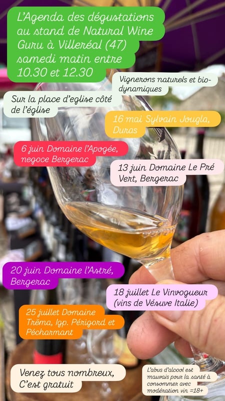 Les samedis au marché de Villeréal avec Natural Wine Guru🍷