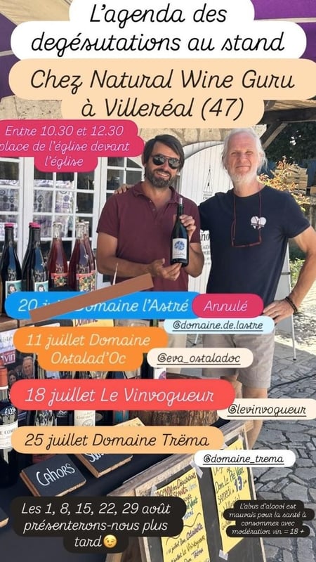 Les samedis au marché de Villeréal avec Natural Wine Guru🍷