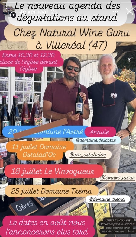 Les samedis au marché de Villeréal avec Natural Wine Guru🍷