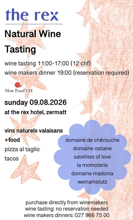 Dégustation de vins naturels & Dîner des vignerons au Rex (Zermatt)