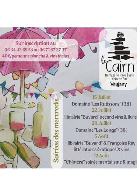 Soirées des mercredis chez 🍇Le Cairn 🧀