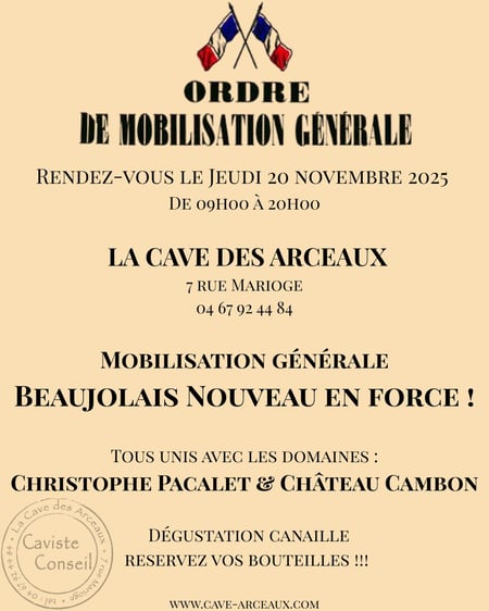 MOBILISATION GENERALE BEAUJOLAIS NOUVEAU