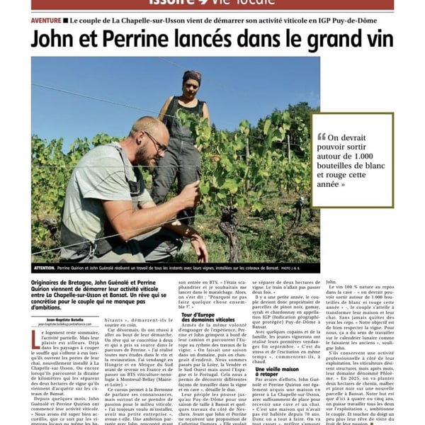 Domaine Phloème - Perrine Quirion et John Guenole