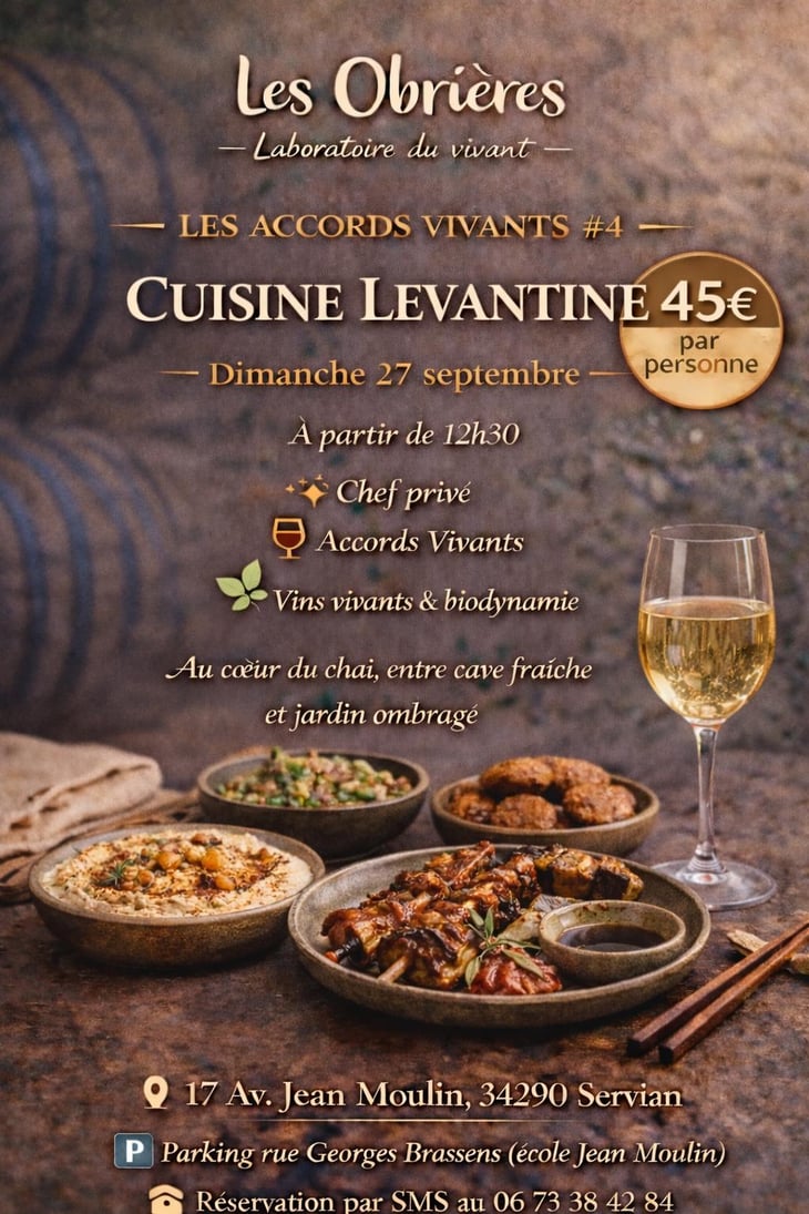 LES ACCORDS VIVANTS #4 - Cuisine levantine & Vin Nature