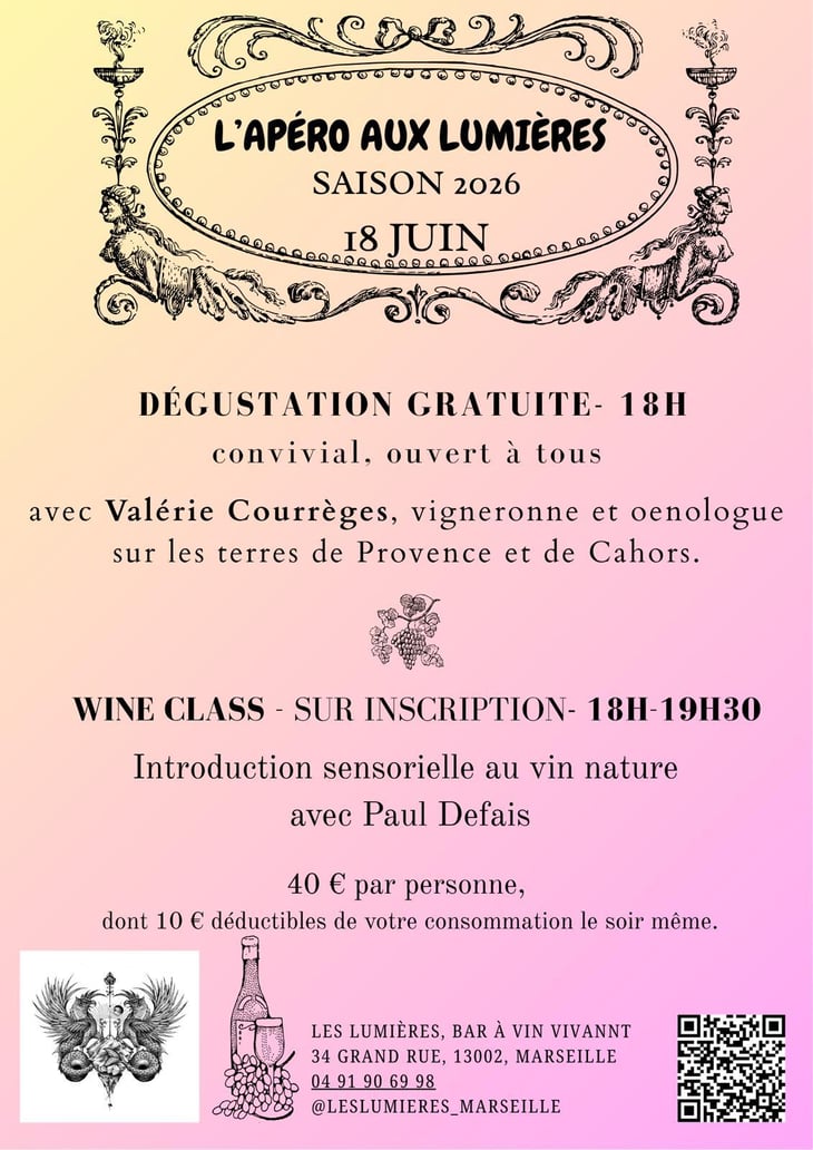 L'Apéro aux Lumières / Atelier Introduction sensorielle au vin nature