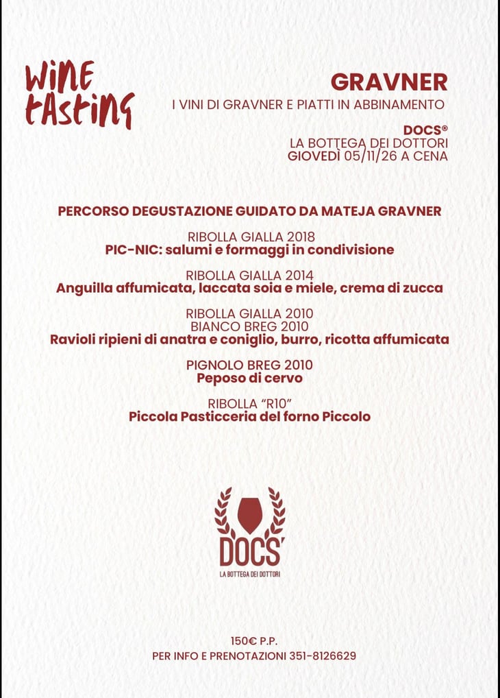 GRAVNER , CENA E DEGUSTAZIONE