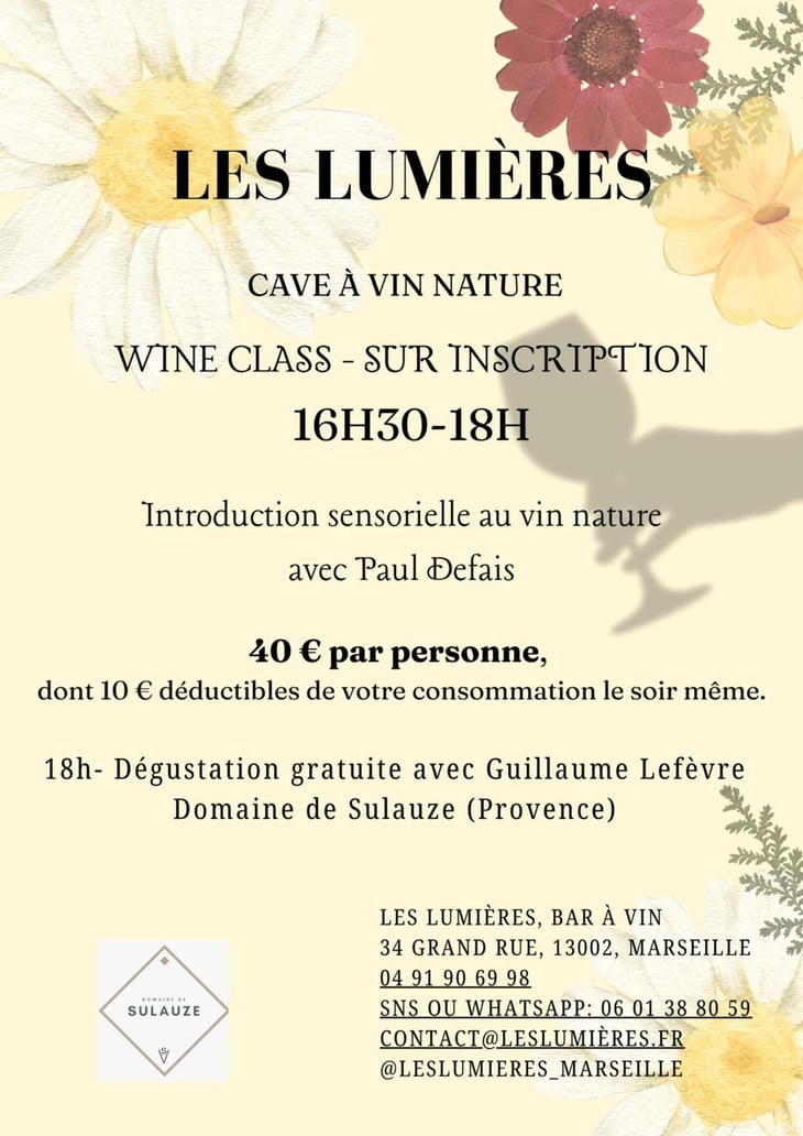 L'Apéro aux Lumières / Wine Class