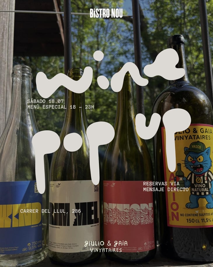 Pop-UP wine with Giulio & Gaia Saturday 18 of July