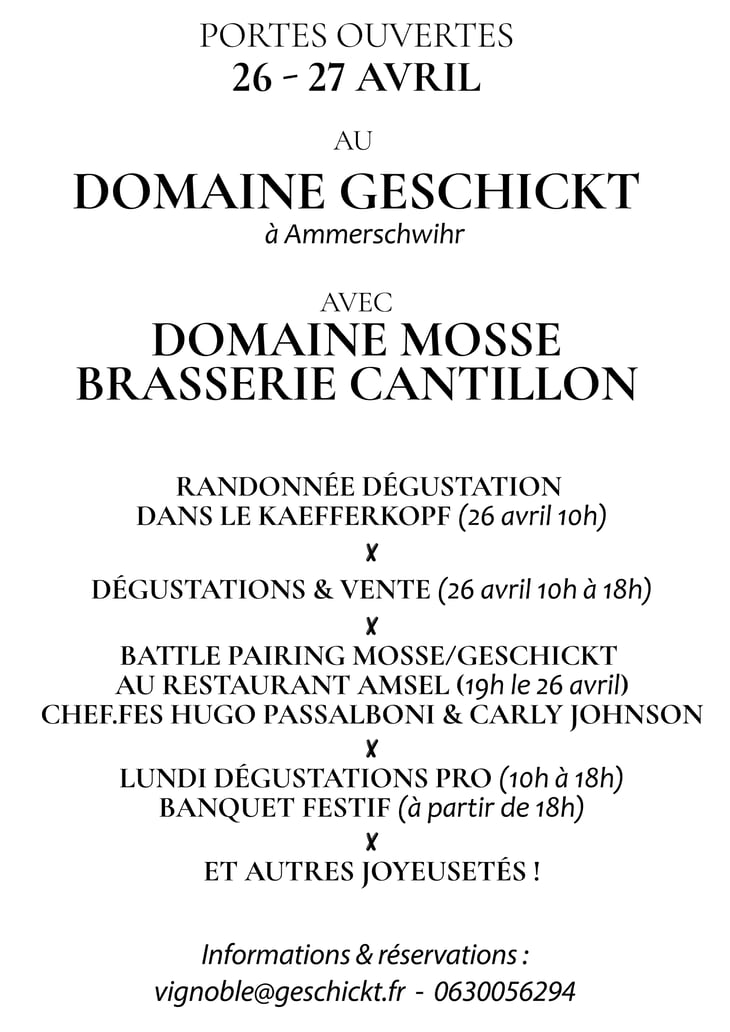 Portes Ouvertes au Domaine Geschickt