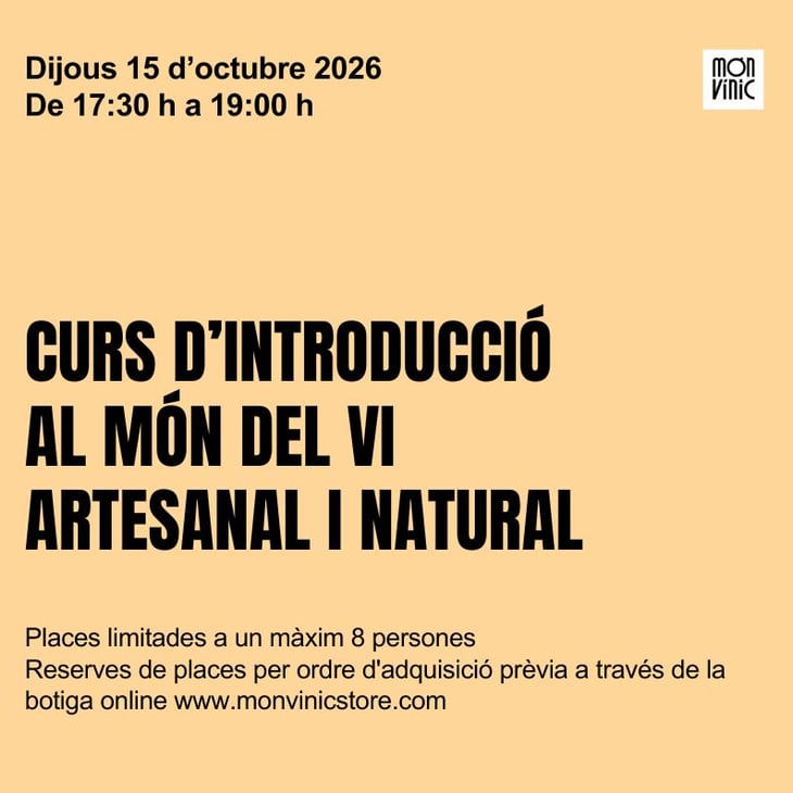 Curs d'introducció al món del vi del dijous 15 d'octubre