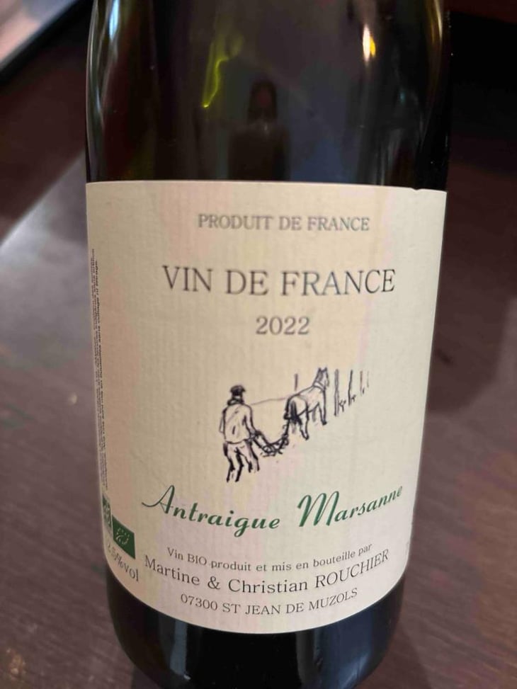 Antraigue Marsanne - Domaine Rouchier - Martine & Christian Rouchier -2020