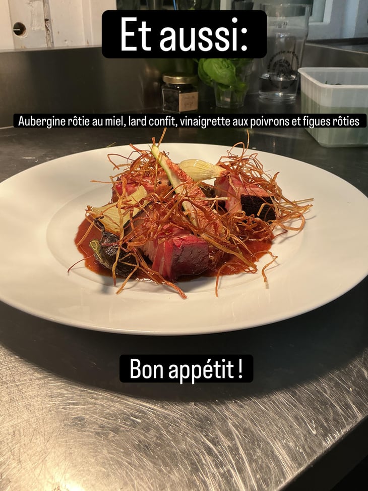 Aubergine Rôtie Et Lard Confit - La Toupie - 1373393