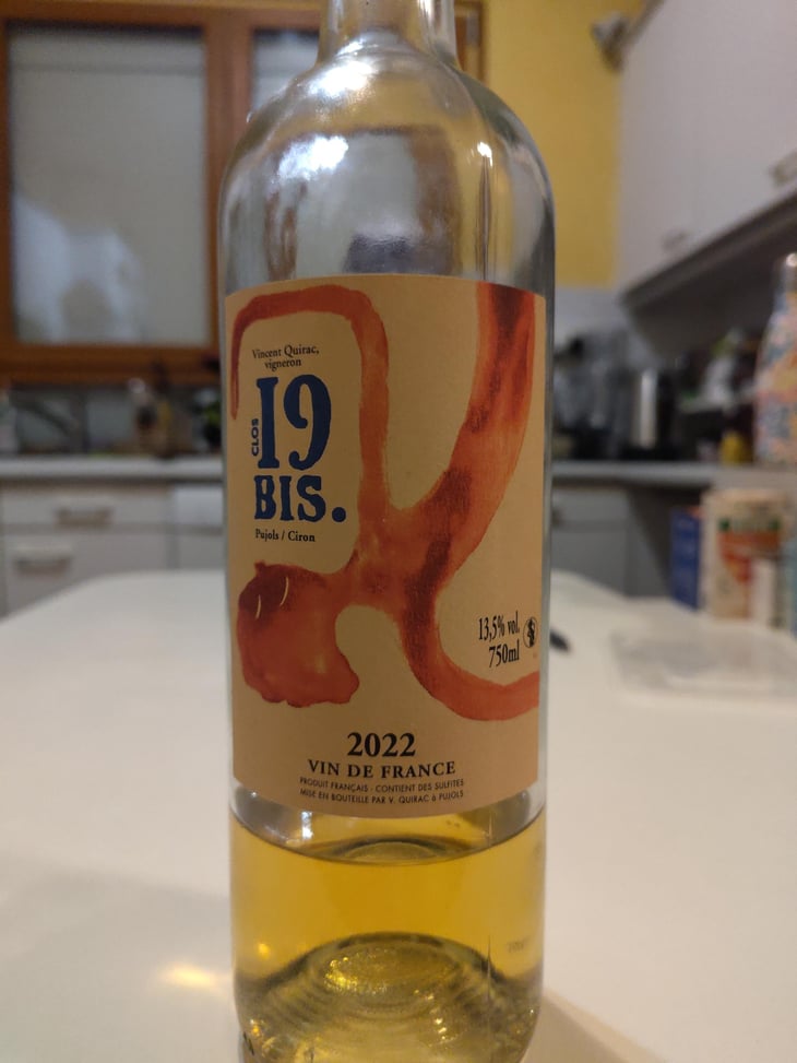 Blanc tendre - Clos 19 Bis - Vincent Quirac -2022