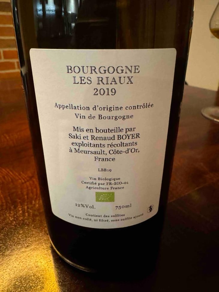 Bourgogne "Les Riaux" - Blanc - Domaine Renaud Boyer - Renaud Boyer 