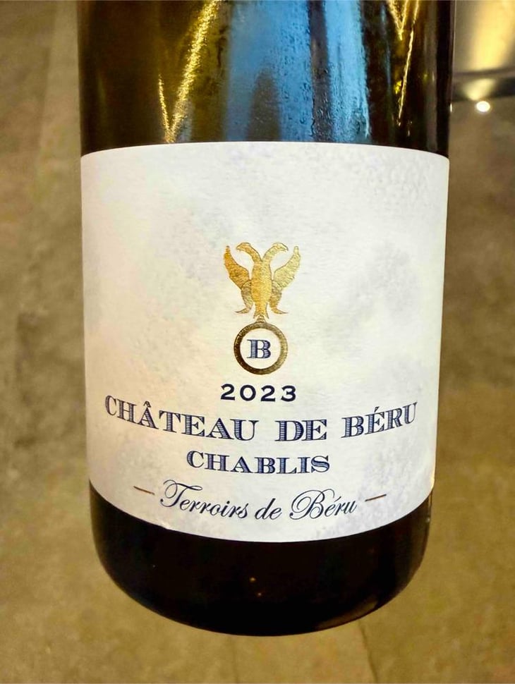 Chablis "Terroirs de Béru" - Château de Béru - Athénaïs de Béru 