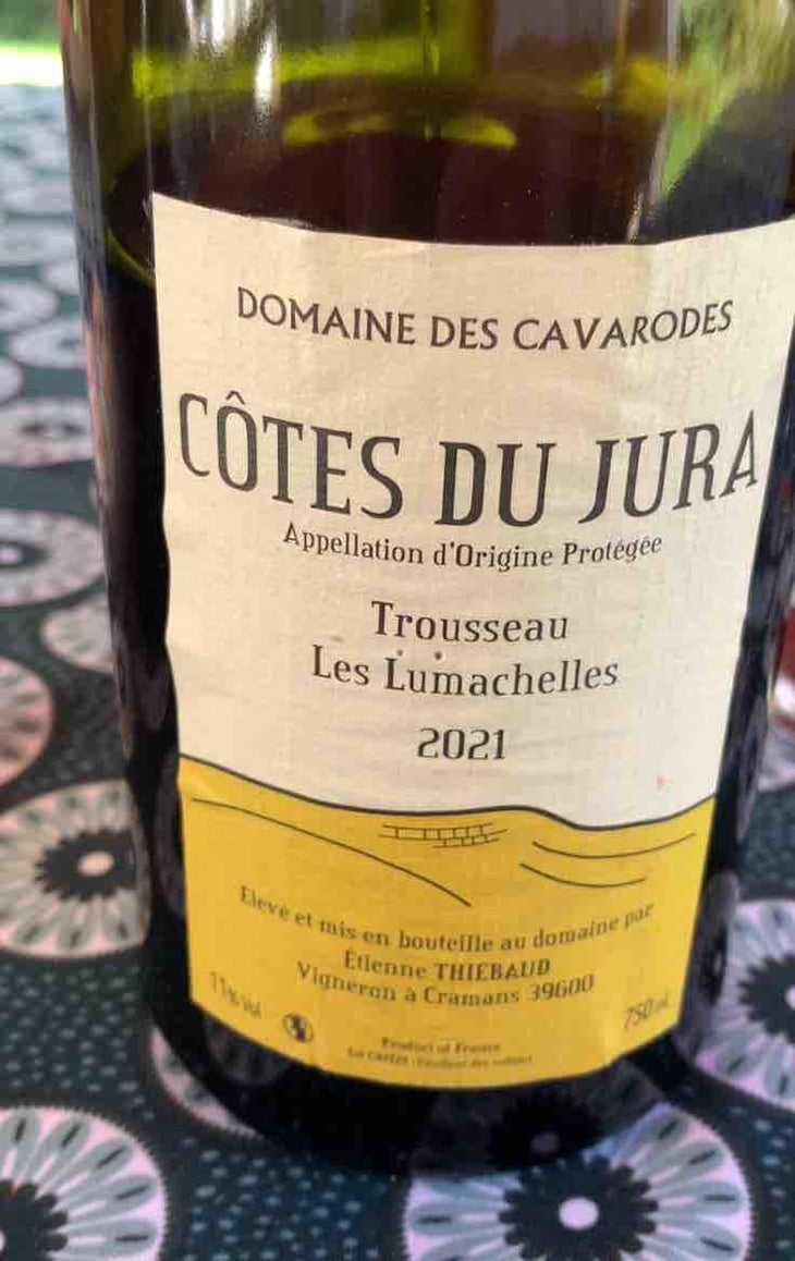 Chardonnay Les Lumachelles - Domaine des Cavarodes - Etienne Thiebaud 