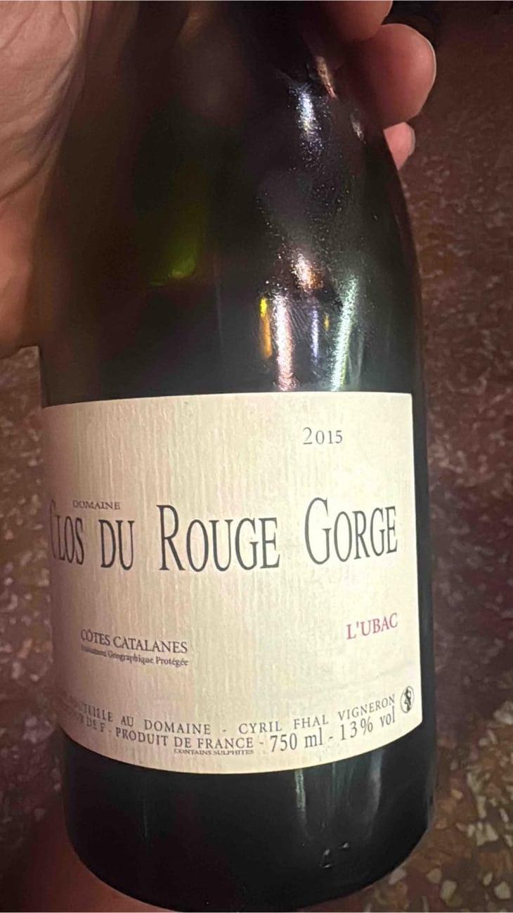 Clos du Rouge Gorge Rouge L’Ubac - Clos du Rouge Gorge - Cyril Fhal -2015
