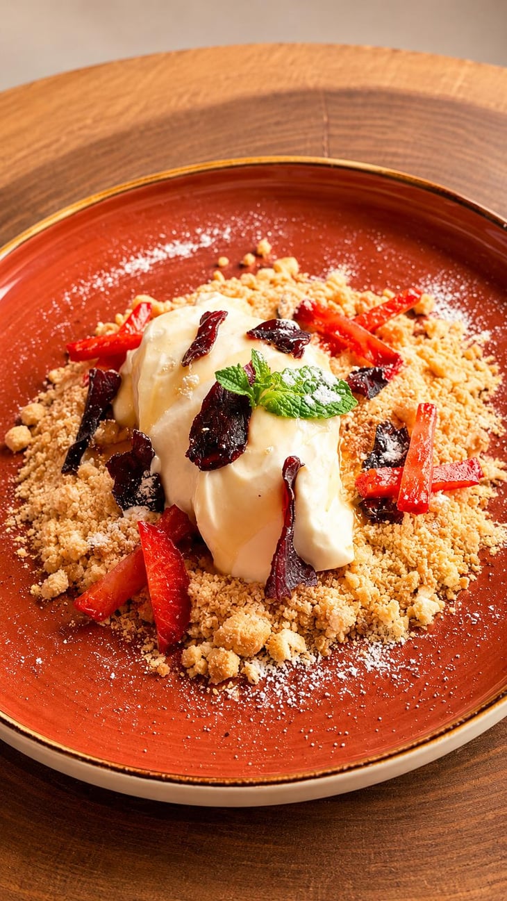 Cream, Irimshik Crumble, Horse Meat Chips - Grapes Wine Bar - 1375443