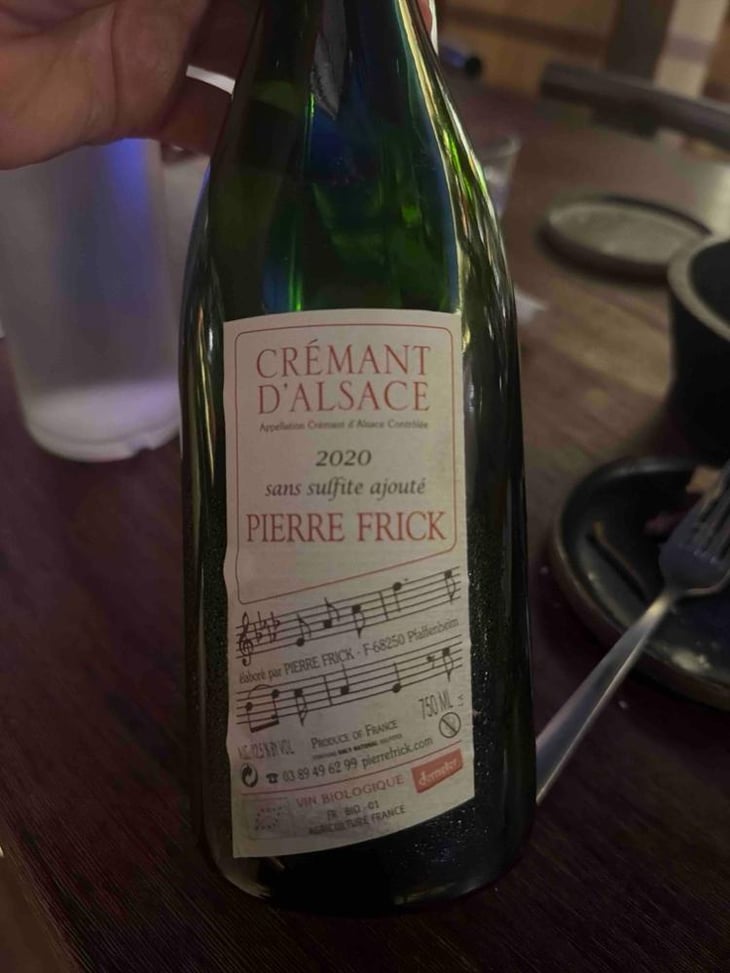 Crémant - Domaine Pierre Frick - Jean-Pierre, Chantal et Thomas Frick -2017