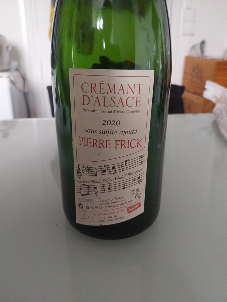 Crémant - Domaine Pierre Frick - Jean-Pierre, Chantal et Thomas Frick -2017