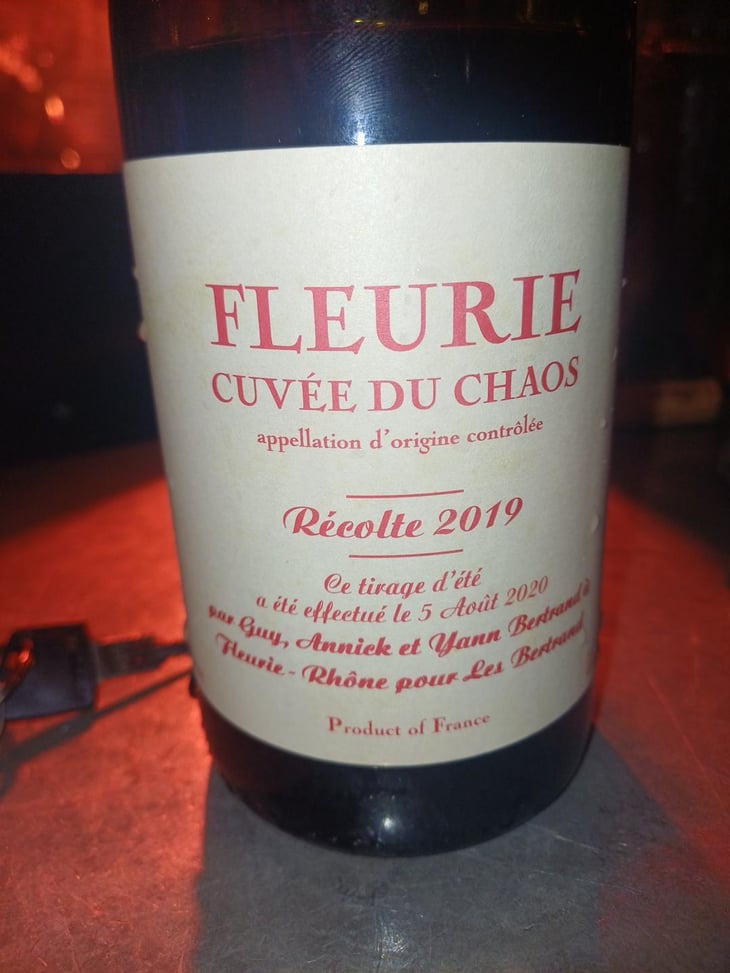 Cuvée du Chaos - Les Bertrand - Guy, Annick & Yann Bertrand 