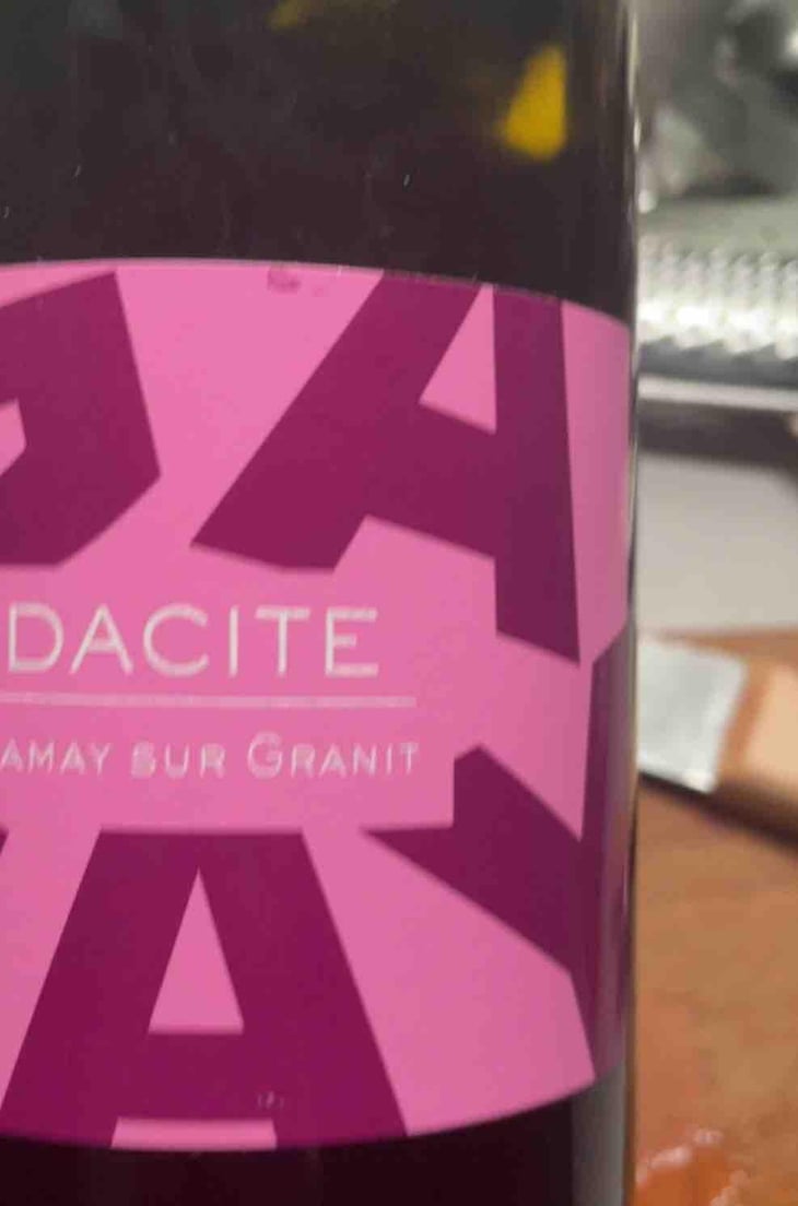 Dacite - Vins de la Madone - Gilles Bonnefoy 