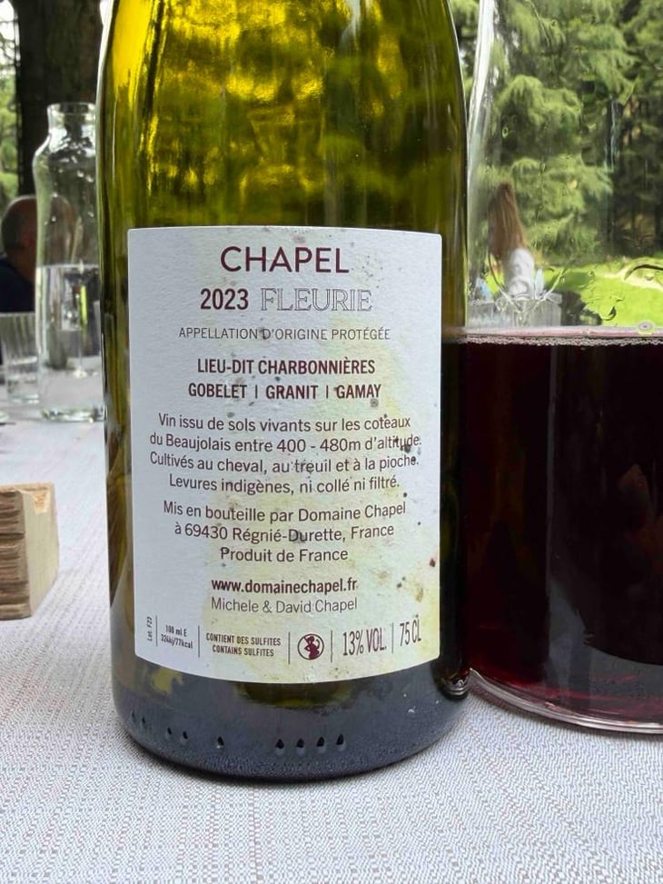 Fleurie "Charbonnières" - Domaine Chapel - David Chapel & Michele Smith-Chapel -2019