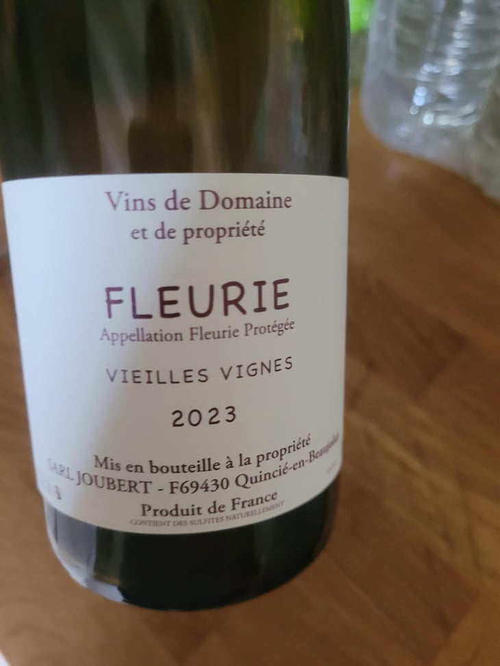 Fleurie Vieilles Vignes - Domaine Marcel Joubert - Carine Joubert 