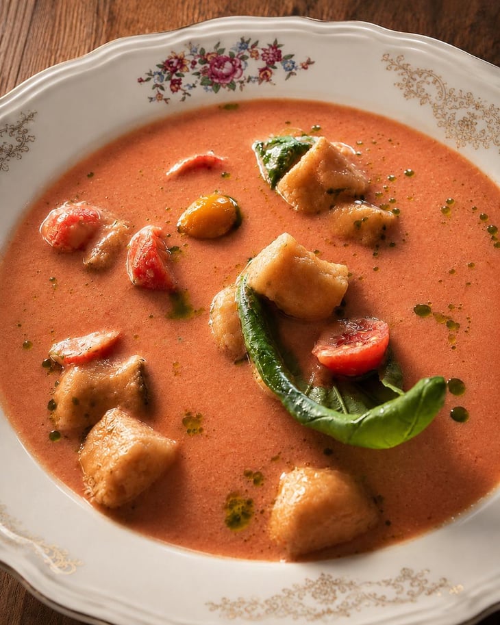 Gazpacho Di Pomodori E Fragole - Retro bottiglieria alimentare - 1367761