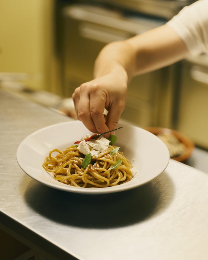Spaghetti With Garlic, Olive Oil, Chili From La Casa Di Fanny And Buffalo Ricotta - ABC Zattere - 958375