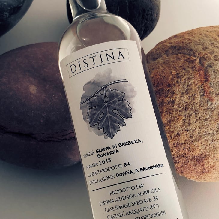 Grappa di Barbera, Bonarda - Azienda Agricola Distina - Claudio Campaner -2018