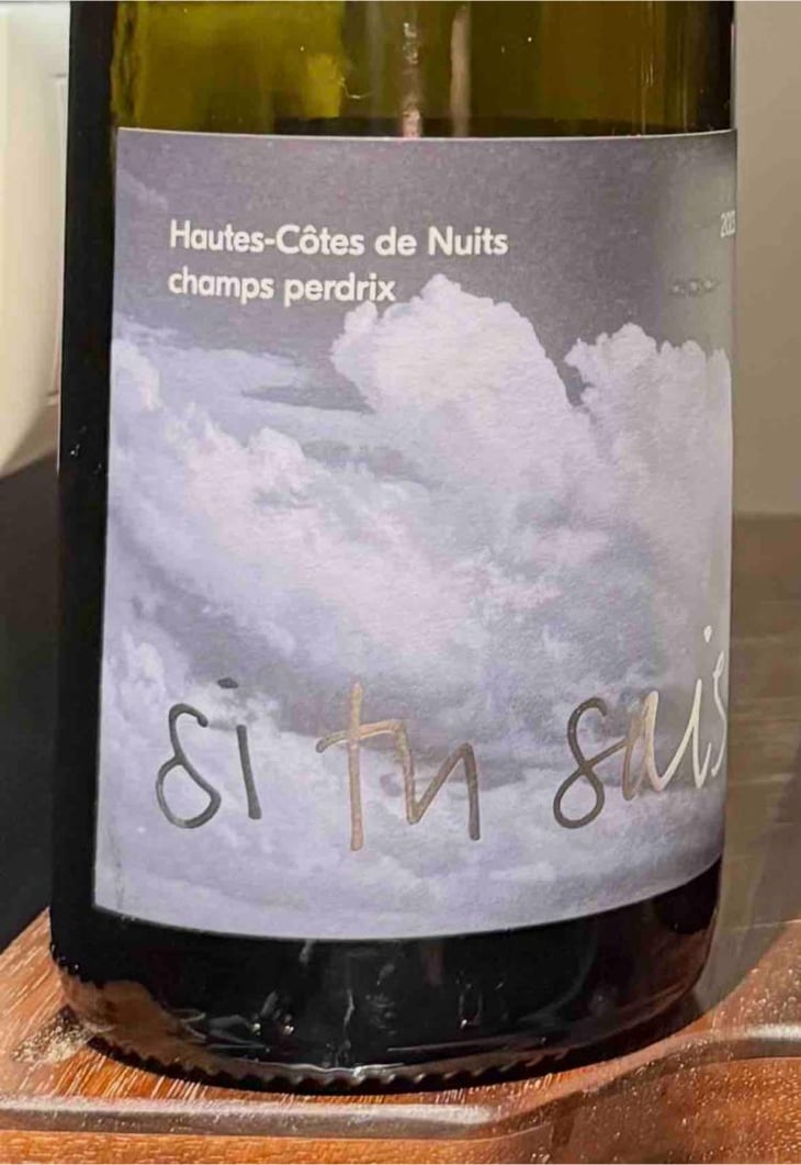 Hautes-Côtes de Nuits champs perdrix - Si tu Sais - Patrick Johnston -2023