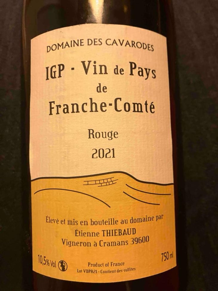 IGP Vin De Pays De Franche-Comte Blanc - Domaine des Cavarodes - Etienne Thiebaud 