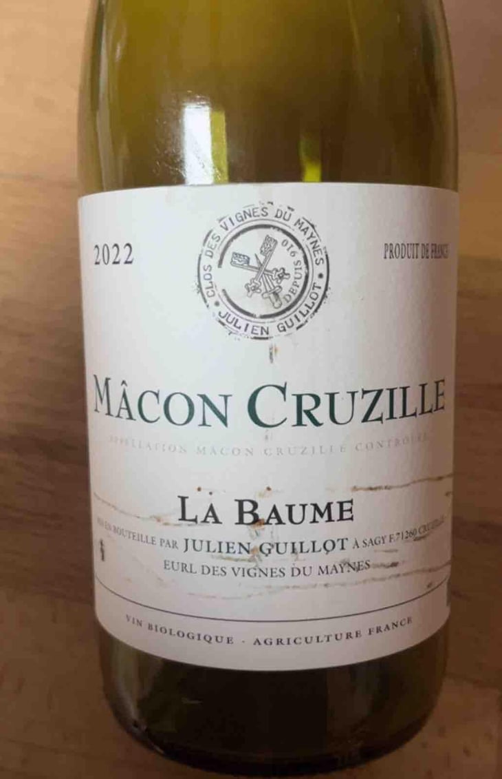 La baume - Clos des Vignes du Maynes - Julien Guillot -2022