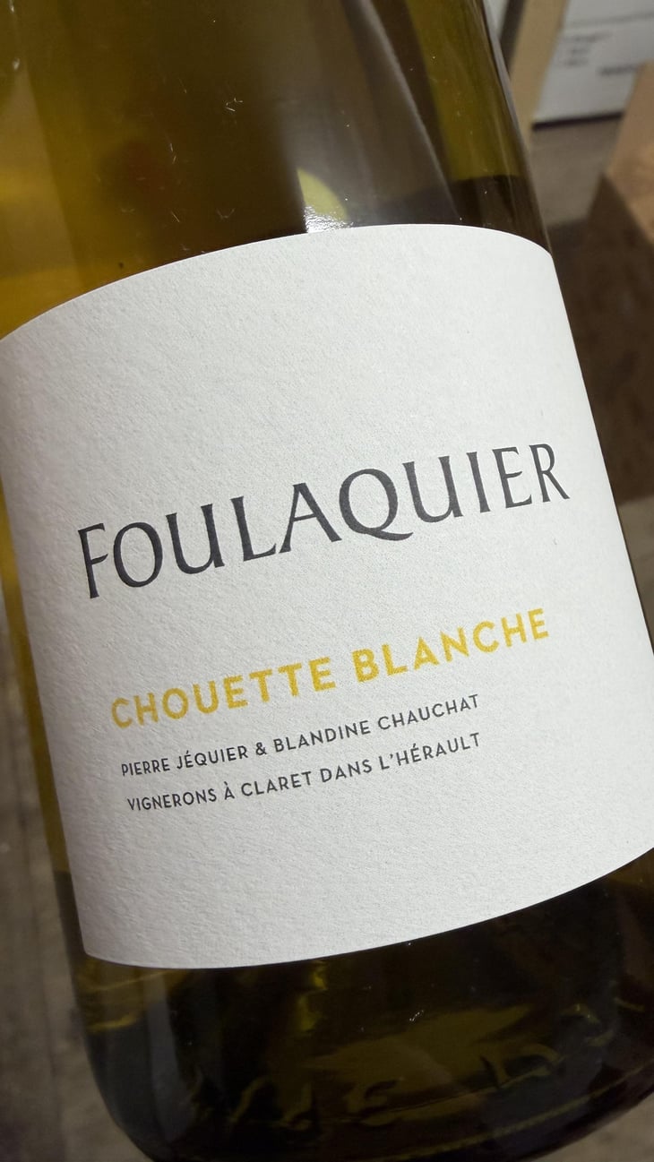 La Chouette Blanche (new label) - Mas Foulaquier - Pierre Jequier & Blandine Chauchat 