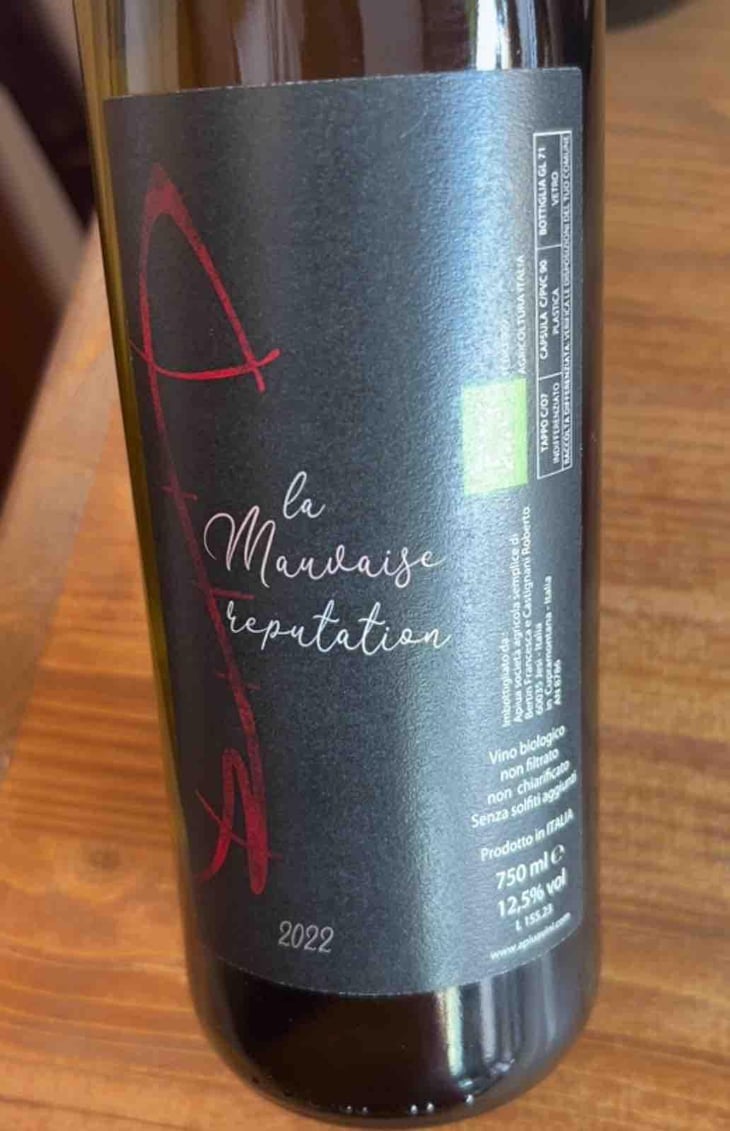 La Mauvaise Réputation - Azienda Vitivinicola Apiua - Roberto Castignani & Francesca Bertin -2020