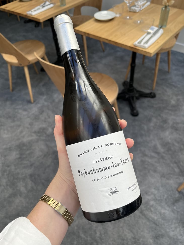Le Blanc Bonhomme - Château Peybonhomme Les Tours - Vignobles Hubert - Famille Hubert 
