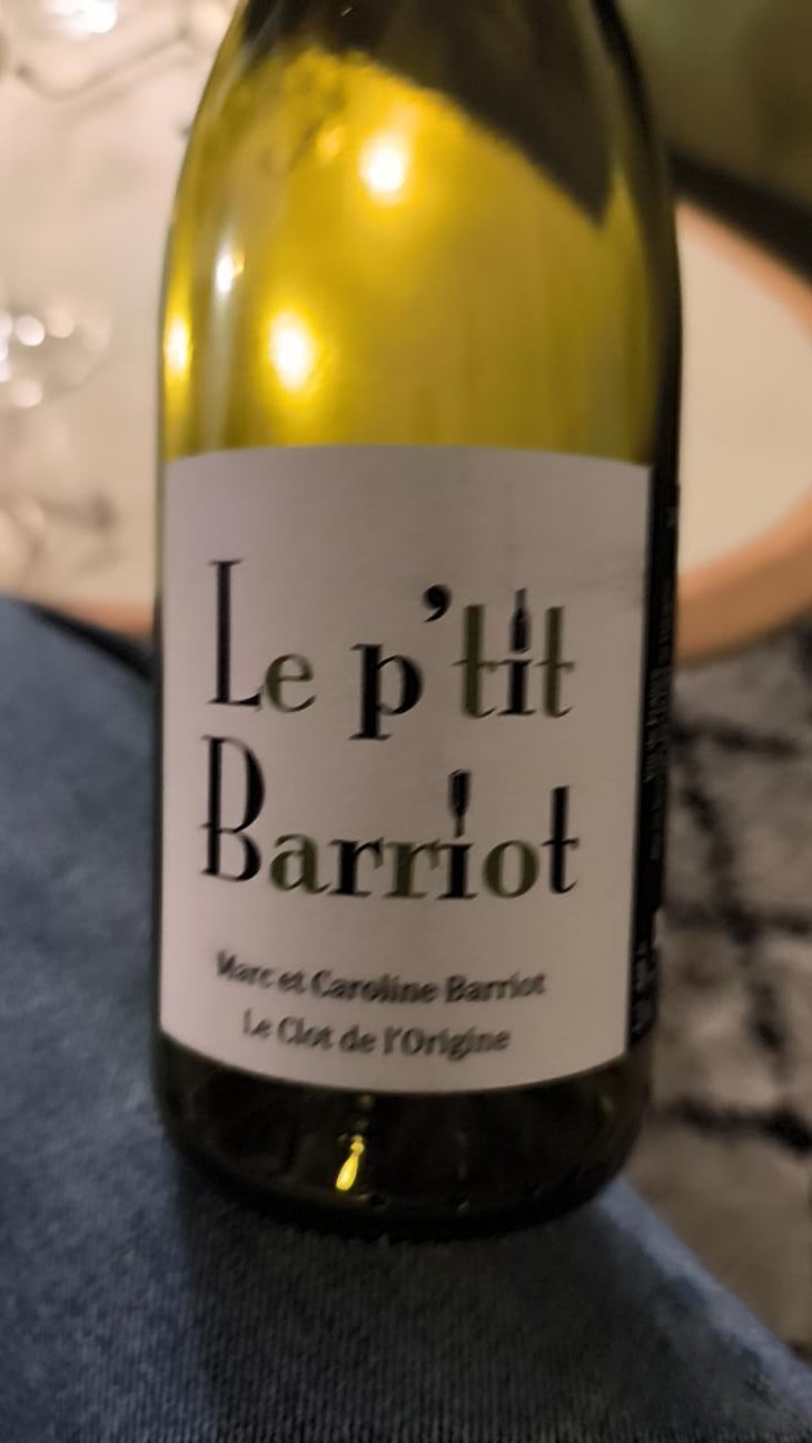 Le P'tit Barriot Blanc - Clot de l'Origine - Marc & Caroline Barriot 
