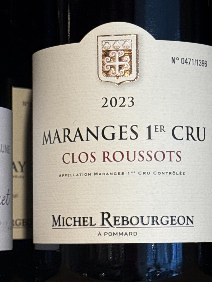 Maranges 1er cru clos roussots - Domaine Michel Rebourgeon - Delphine Whitehead -2023