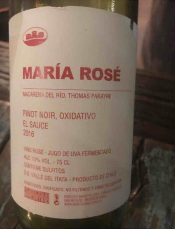 Maria Rosé - Agricola Macatho - Macarena Del Rio & Thomas Parayre 