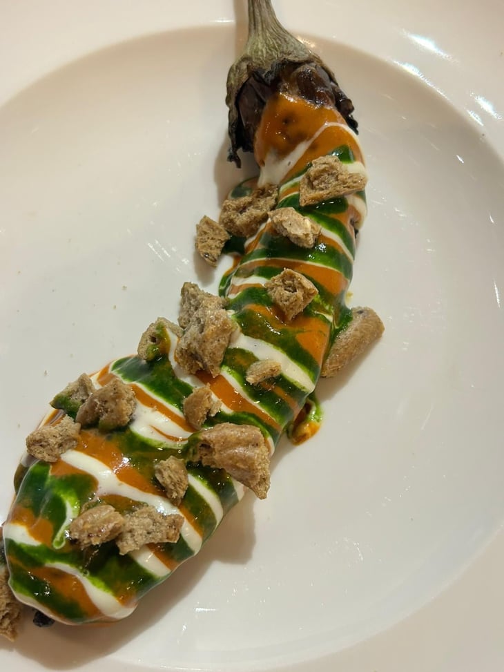 Melanzana Arrosto, Salsa Aioli E Salsa Al Basilico - Meno Vini e Altre Necessità - 1391817