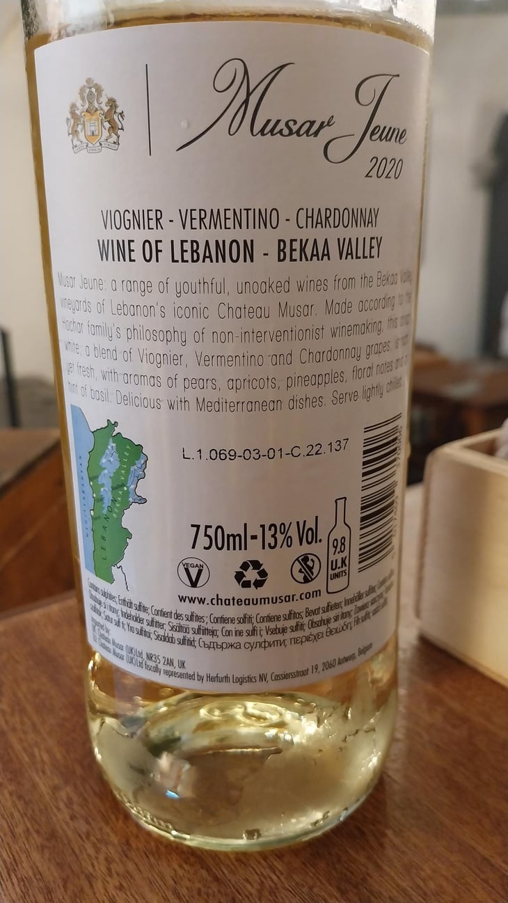 Musar Jeune Blanc - Musar - Ronald Hochar 